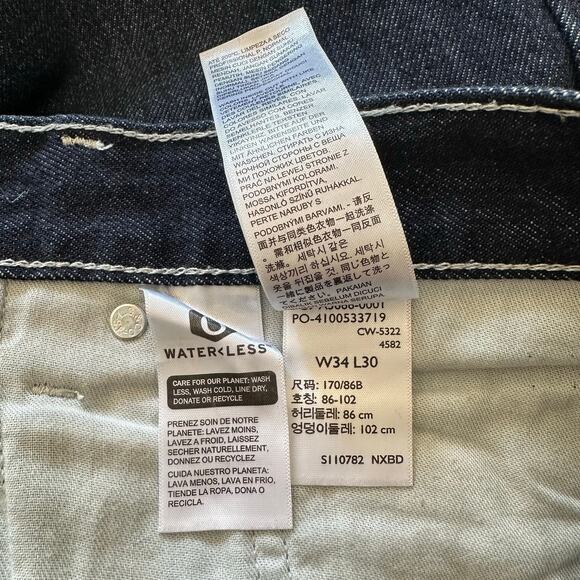 Levi's Men's Straight Denim Jeans 34x30 Silver Tab Dark Wash 90s Street Style - Picture 9 of 9